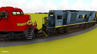 ROLLING LINE - THE RED TRAINZ LONG FREIGHTCARS! - ACCIDENT HAPPENS!