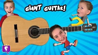 GIANT Guitar at a Museum with HobbyKidsTV