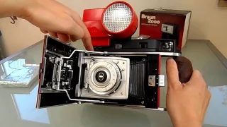 Polaroid 110A converted for Instax Wide Film - DIY modification