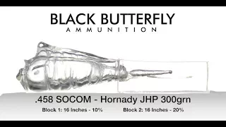 Black Butterfly Ammunition, .458 SOCOM, 300 gr, Hornady JHP