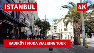 Istanbul City Walking Tour |Around Kadıköy-Moda |15 April 2021 |4k UHD 60fps