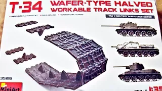 Inbox And Build Review #2 - MiniArt Kit #35216 Tracks For T-34 And Variants, Wafer Pattern, Halved