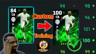 How To Train Nominating Contract A. Rudiger In eFootball 2024 | Rudiger Max Level Training efootball