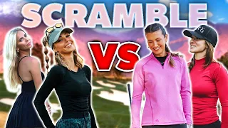 2v2 Golf SCRAMBLE | Mia Baker & Karol VS Claire Hogle & Sarah | WHO WILL WIN?