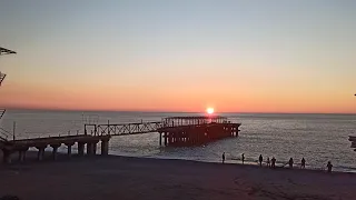 27 02 2021 рыбаки тянут сеть на закате Кобулети Видео Артур Мартиросян Аджария Грузия