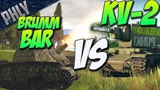 BRUMMBAR VS KV-2 - BATTLE OF THE DERPS (War Thunder Tanks)