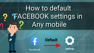 How to Reset Facebook Settings | In any mobile device | How to default facebook | Ashar ahmed 16