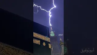 Mecca Thunderstorm | Heavy Thunderstorm in Mecca #islam #shorts #islam #youtubeshorts