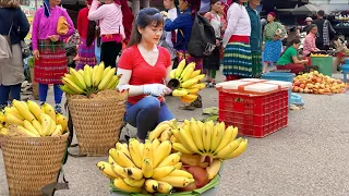 Harvesting Wild Banana Flower Goes to market sell - Free farm life |  Nhất Daily Life