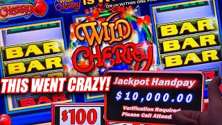 BIGGEST JACKPOT WIN ON WILD CHERRY HIGH LIMIT SLOT MACHINE! ★ I CAN'T BELIEVE IT!