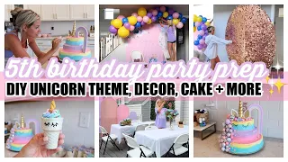 *NEW* PARTY PREP WITH ME DIY UNICORN THEME BAKING DECORATING + MORE TIFFANI BEASTON HOMEMAKING 2023