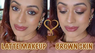 Latte Makeup! BROWN GLOWING BRONZED SKIN ✨️