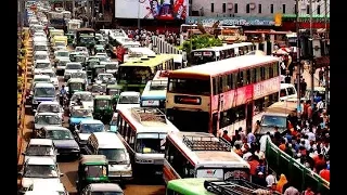 Vehicle Noise in Dhaka Street - Incredible Traffic in Dhaka, Bangladesh - Street View -