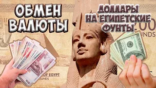 Обмен валюты. Меняем доллары на египетские фунты.