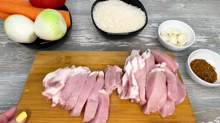 leckeres Fleischrezept, 10 Minuten Arbeit und fertiges wunderbares Abendessen Pilaw #100