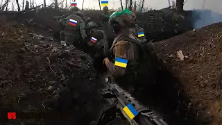 Gopro trench!! Ukrainian troops brutally attack Russian soldiers in a dramatic ambush in trenches