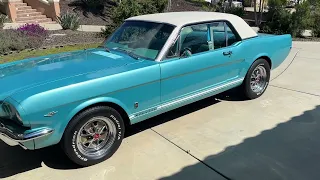 1966 Mustang GT. Factory GT clues. Plus a detailed look at the paint in the sun.