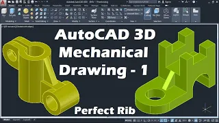 AutoCAD 3D Mechanical Drawing Tutorial - 1