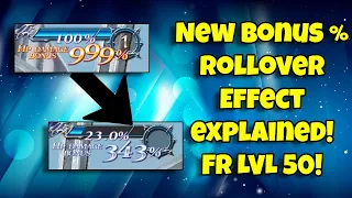 NEW BONUS % ROLLOVER EFFECT EXPLAINED W/ GAMEPLAY! [DFFOO JP]