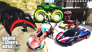 GTA 5 - Stealing Rare SUPERHERO CARS With Franklin | (Real Life Cars #84)