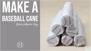 Make a Baseball Cane from Polymer Clay ⚾