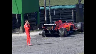 Sebastian Vettel CRASH Pre-Season Testing 2019