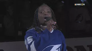 BOS@TBL, Gm2: TSGT. Bryson sings the national anthem