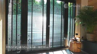 ANWIS Holz-Jalousie 50mm dunkel