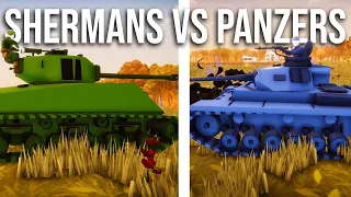 100 Sherman Tanks vs 100 Panzers - Total Tank Simulator