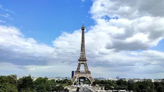 PARIS Walking to the Eiffel Tower 💖 Summer 2021 • Real Time Virtual Tour Ambience in 4K ASMR