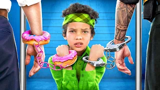 KID in Jail! Jock Cop vs Nerd Cop! Cool Hacks: Stupid vs Smart! Good and Bad in Jail!