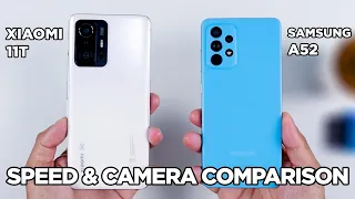 Xiaomi 11T vs Samsung A52 SPEED TEST & CAMERA Comparison | Zeibiz