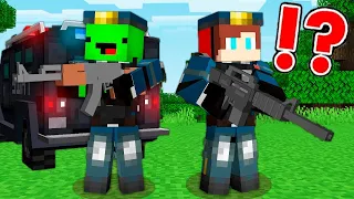 JJ and Mikey Became FBI in Minecraft Challenge Maizen Police
