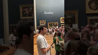 The crowd to see Mona Lisa in Louvre | Paris, France | #shorts #travel #explore #louvremuseum