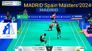 MR.Arjun/Dhruv Kapila Vs Christopher/Matthew Grimley MADRID Spain Masters 2024 | R16