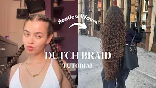 Dutch Braid Tutorial (Heatless Waves)