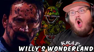 FIVE NIGHTS AT FREDDY'S VS NICOLAS CAGE - WILLY'S WONDERLAND Official Trailer (2021) #FNAF REACTION!