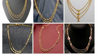 Gold Stepchain models with weight||DD ball chains with weight||lightweight chains||Latest jewellery