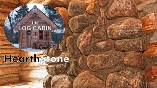 Build a Stone Hearth for the Off Grid Log Cabin with My Dog | Woodstove Maintenance