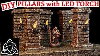 Modular Pillar with LED Torch for D&D