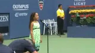 Sasha Singing at Tennis U.S. Open