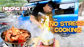 CAMPER VAN COOKING with NINONG FRY | Geo Ong mahirap version