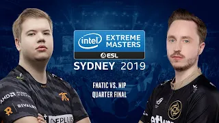 CS:GO - Fnatic vs. NiP [Cache] Map 1 - Quarter Final #2 - IEM Sydney 2019