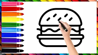 How To Draw A Burger | Burger Drawing | Drawing For Kids | Easy Drawing | Smart Kids Art.. 🍔🍔