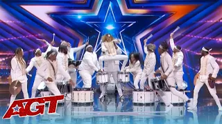 The Pack Drumline WOW's The Crowd On America's Got Talent!