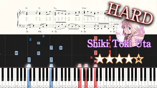 Shiki Toki Uta - Wataame feat. IA - Hard Piano Tutorial + Sheets【Piano Arrangement】