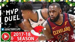 LeBron James vs Giannis Antetokounmpo 3rd MVP Duel Highlights (2017.12.19) Cavs vs Bucks - MUST SEE!