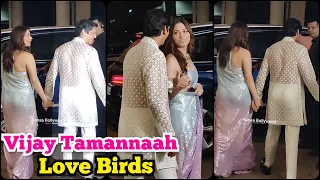 Lovebirds Tamannaah Bhatia with Boyfriend Vijay Varma Leaving And Going Together after Diwali Party