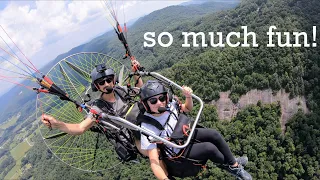 Hubby and Wife Tandem Paramotor Thermaling success!