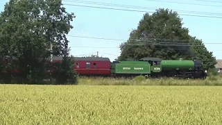 61306 Mayflower between Kelvedon and Marks Tey 4 July 2019